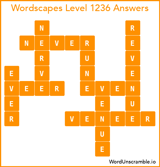 Wordscapes Level 1236 Answers