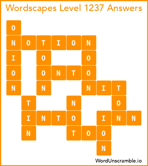 Wordscapes Level 1237 Answers