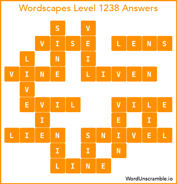 Wordscapes Level 1238 Answers