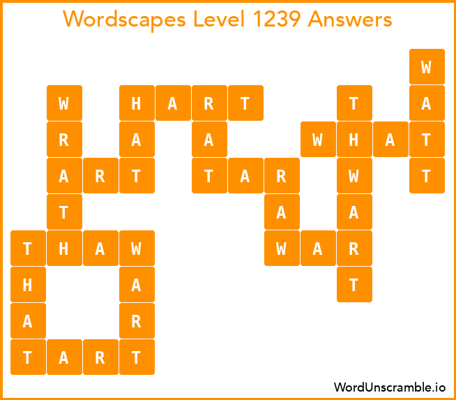 Wordscapes Level 1239 Answers