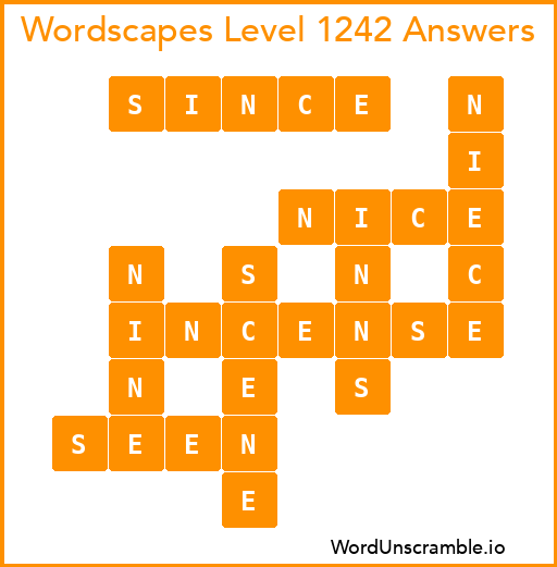 Wordscapes Level 1242 Answers