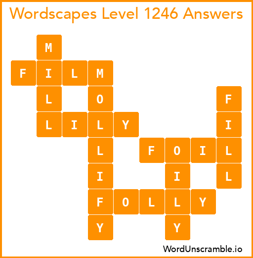 Wordscapes Level 1246 Answers