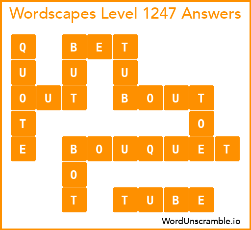 Wordscapes Level 1247 Answers
