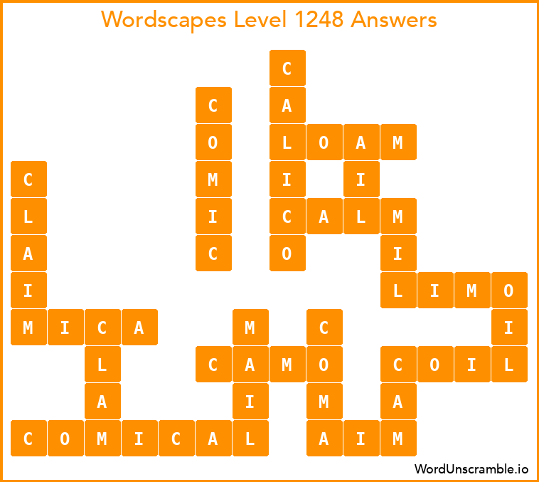Wordscapes Level 1248 Answers