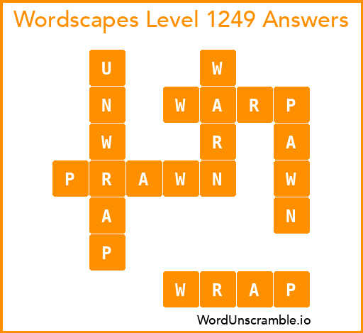 Wordscapes Level 1249 Answers