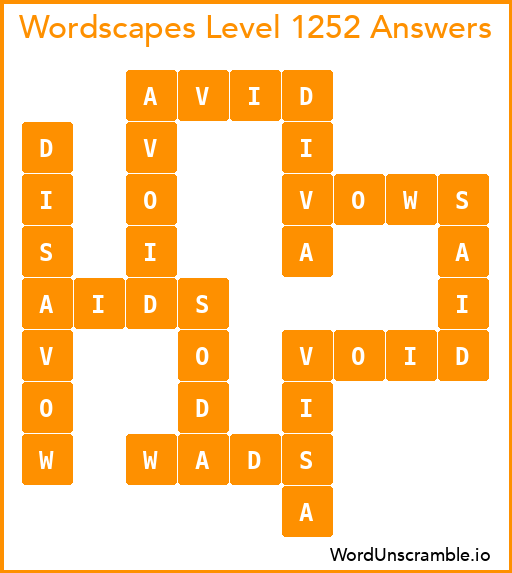 Wordscapes Level 1252 Answers
