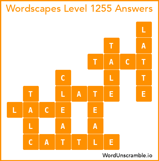 Wordscapes Level 1255 Answers