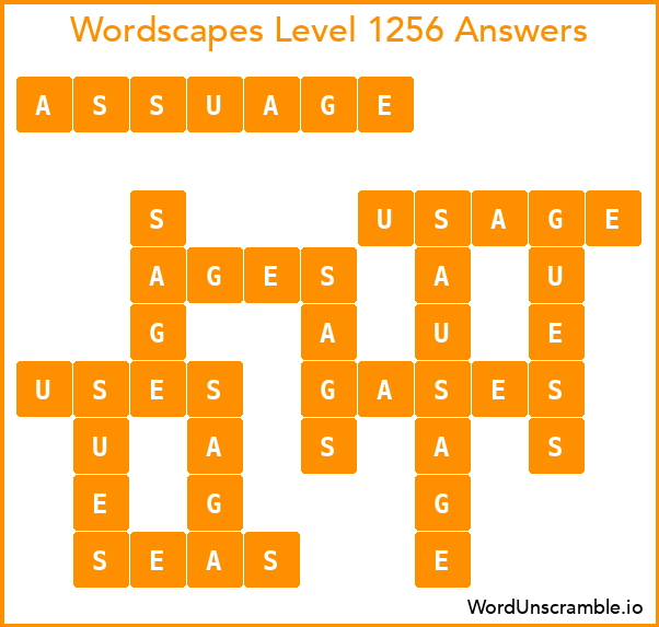 Wordscapes Level 1256 Answers