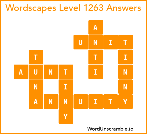 Wordscapes Level 1263 Answers