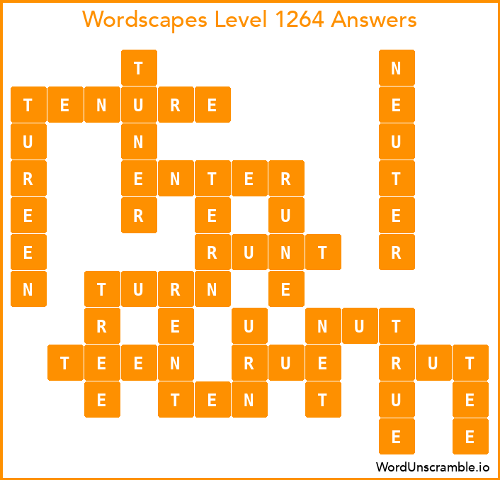 Wordscapes Level 1264 Answers