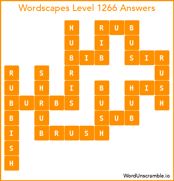 Wordscapes Level 1266 Answers