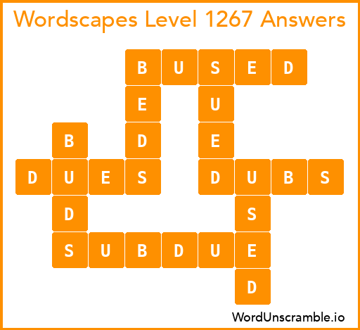 Wordscapes Level 1267 Answers