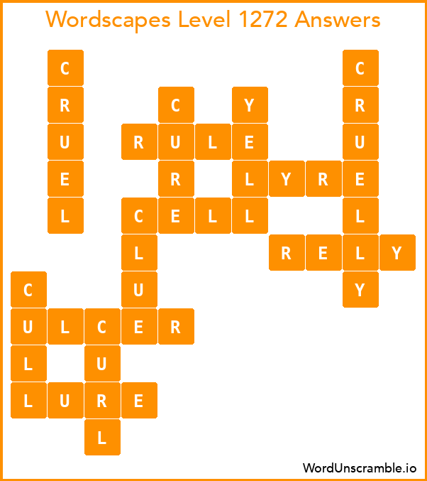 Wordscapes Level 1272 Answers