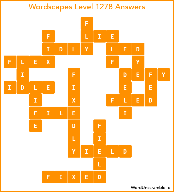 Wordscapes Level 1278 Answers