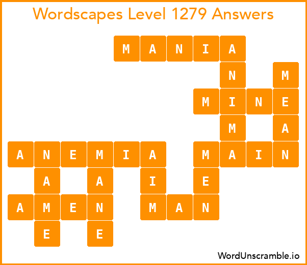 Wordscapes Level 1279 Answers