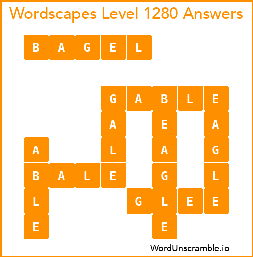 Wordscapes Level 1280 Answers