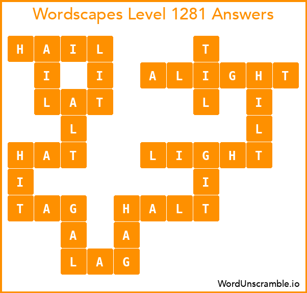 Wordscapes Level 1281 Answers