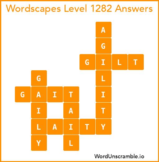Wordscapes Level 1282 Answers