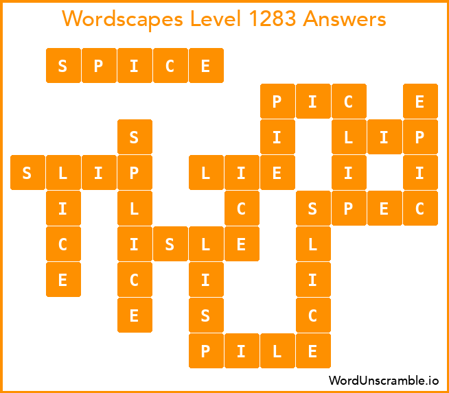Wordscapes Level 1283 Answers