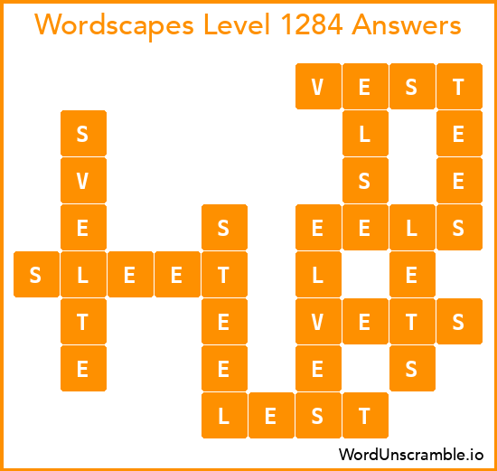Wordscapes Level 1284 Answers