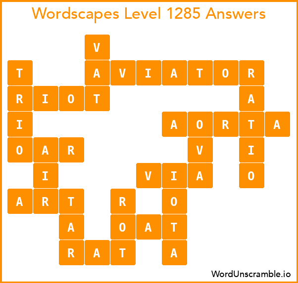 Wordscapes Level 1285 Answers