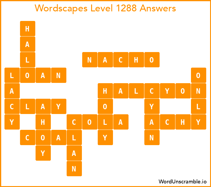 Wordscapes Level 1288 Answers