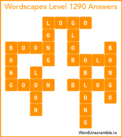 Wordscapes Level 1290 Answers
