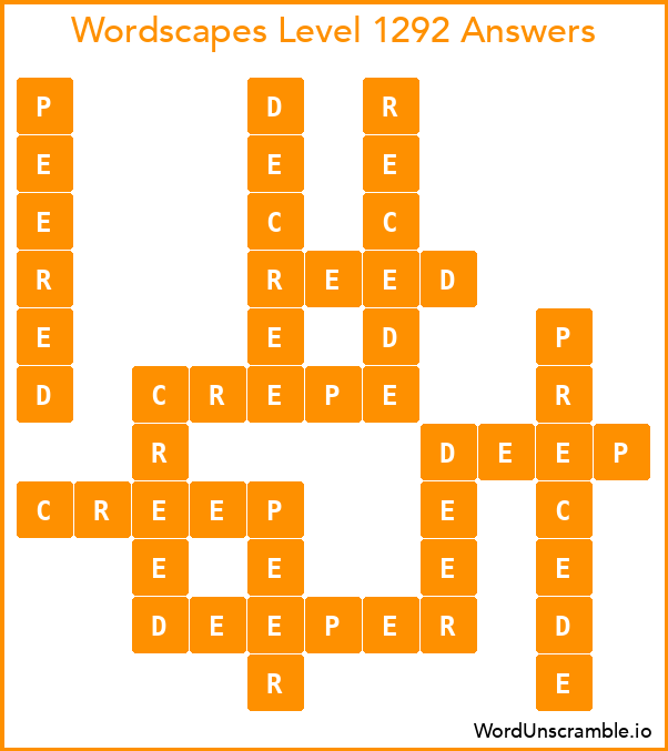 Wordscapes Level 1292 Answers