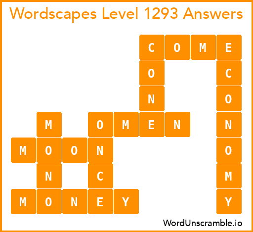 Wordscapes Level 1293 Answers