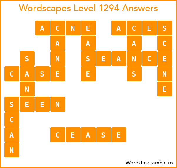 Wordscapes Level 1294 Answers