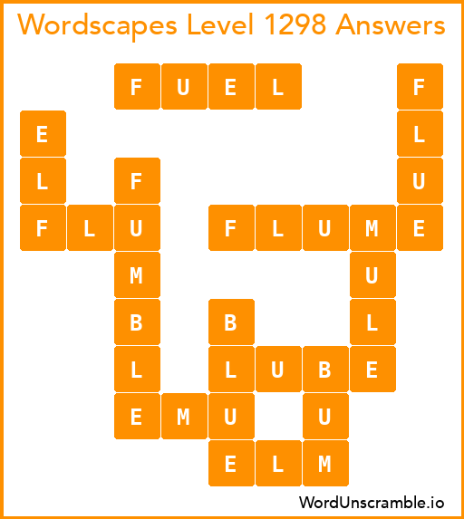Wordscapes Level 1298 Answers