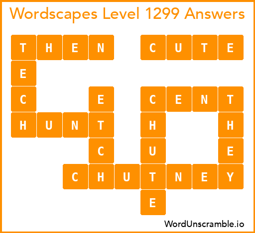 Wordscapes Level 1299 Answers