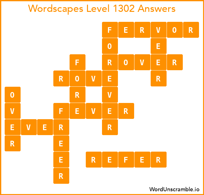Wordscapes Level 1302 Answers