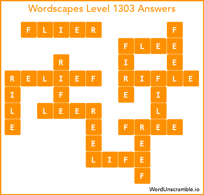 Wordscapes Level 1303 Answers