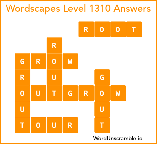 Wordscapes Level 1310 Answers