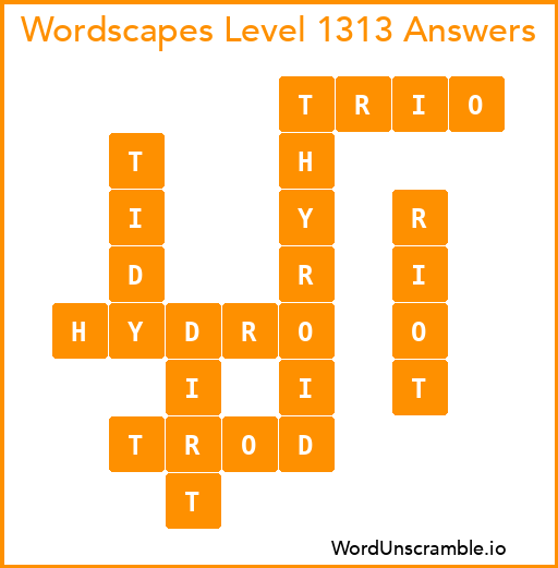 Wordscapes Level 1313 Answers