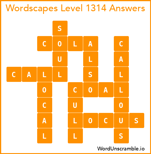 Wordscapes Level 1314 Answers