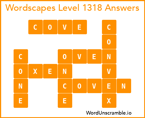 Wordscapes Level 1318 Answers