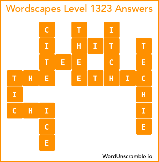 Wordscapes Level 1323 Answers
