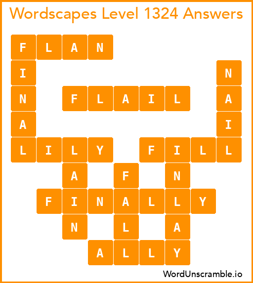 Wordscapes Level 1324 Answers