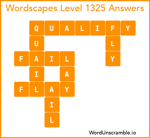 Wordscapes Level 1325 Answers