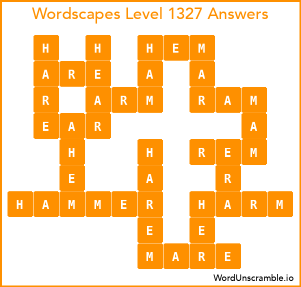 Wordscapes Level 1327 Answers