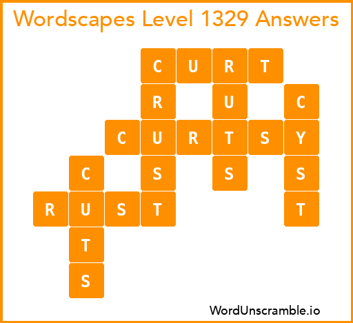 Wordscapes Level 1329 Answers