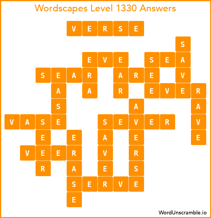 Wordscapes Level 1330 Answers
