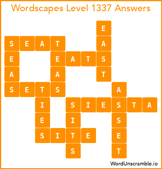 Wordscapes Level 1337 Answers