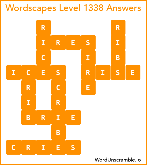 Wordscapes Level 1338 Answers