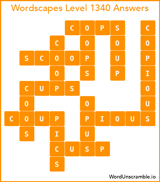 Wordscapes Level 1340 Answers