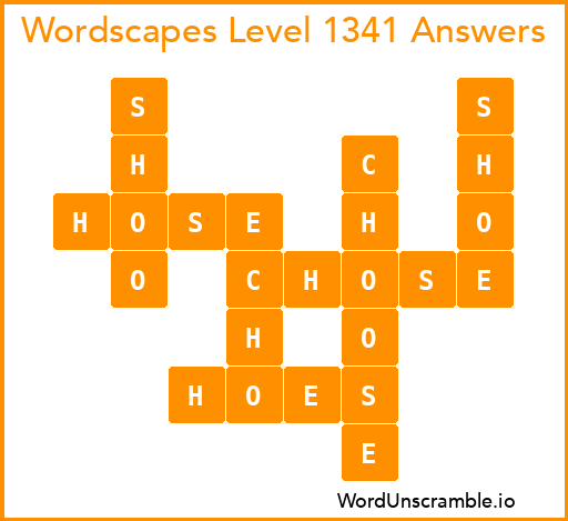 Wordscapes Level 1341 Answers