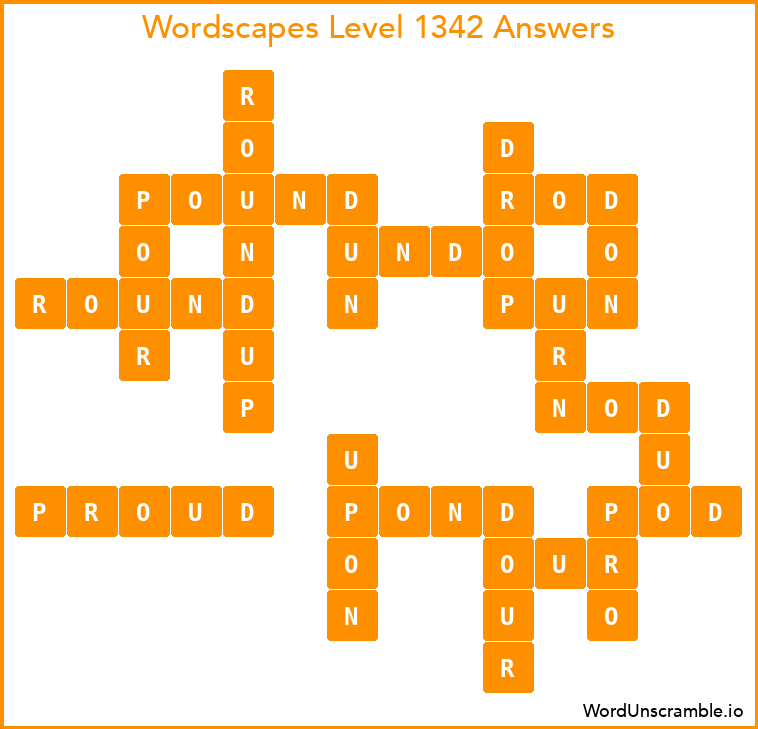 Wordscapes Level 1342 Answers
