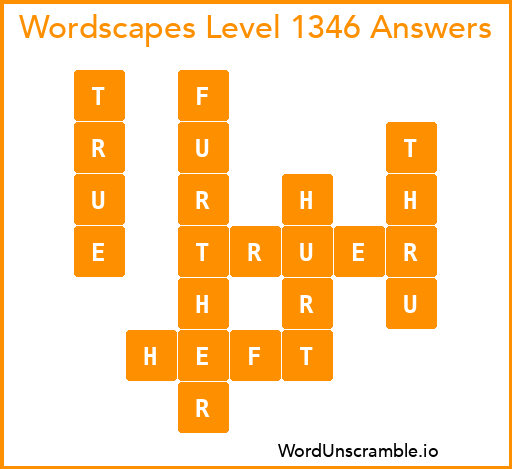 Wordscapes Level 1346 Answers